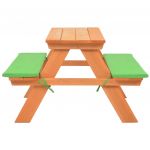 Masa cu banci pentru picnic copii 89x79x50cm lemn masiv brad