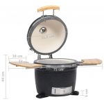 Kamado Gratar cu afumatoare din ceramica 44 cm