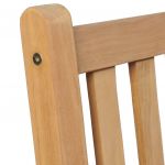 Scaune gradina perne rosu model carouri, 2 buc., lemn masiv tec