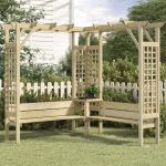 Pergola coltar cu bancheta