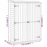 Magazie de unelte de gradina 123x45x171cm lemn masiv pin tratat