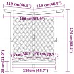 Pergola de colt cu bancheta