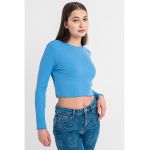 Bluza crop cu aspect striat Maja