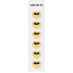 Set 6 magneti -Heart Gold | Romanowski Design, Kiub