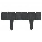 Gard din plastic cu aspect de piatra 41 buc 10 m