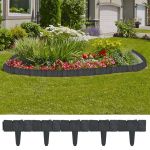 Gard din plastic cu aspect de piatra 41 buc 10 m