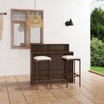 Set mobilier bar de gradina cu perne