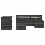 Set mobilier gradina paleti cu perne 6 piese lemn masiv pin