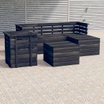 Set mobilier gradina paleti cu perne 6 piese lemn masiv pin
