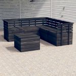Set mobilier gradina din paleti cu perne 6 piese lemn masiv pin