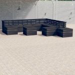 Set mobilier gradina din paleti cu perne