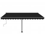 Copertina retractabila manual cu LED albastru si alb 300x250 cm