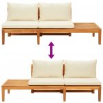 Set mobilier gradina perne alb/crem