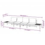 Set mobilier gradina perne alb/crem