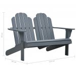 Scaun Adirondack dublu