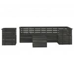 Set mobilier gradina din paleti cu perne