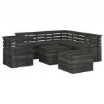Set mobilier gradina paleti cu perne 8 piese lemn masiv pin