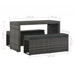 Set mobilier de exterior cu perne