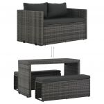 Set mobilier de exterior cu perne