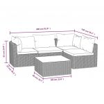 Set mobilier de gradina cu perne