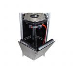 Incalzitor terasa tip piramida negru, hexagonal FL199 PARASOL-MALTEC pentru gaz PROPAN, SOVELOR, putere 13 kW