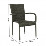 Scaun de gradina, gri, VIPANA NEW