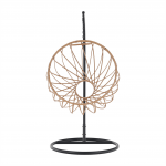 Scaun suspendat, natural / negru / gri, GABE
