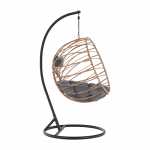 Scaun suspendat, natural / negru / gri, GABE