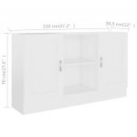 Servanta, alb, 120 x 30,5 x 70 cm, PAL-802777