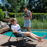 Fotoliu balansoar de gradina, gri, ELVIO