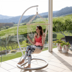 Scaun balansoar suspendabil, alb, PLATO NEW