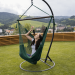 Scaun balansoar suspendabil, verde inchis / maro, BASKO
