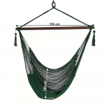 Scaun balansoar suspendabil, verde inchis / maro, BASKO