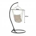 Scaun balansoar suspendabil, alb, PLATO NEW