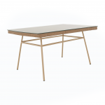 Set de gradina din 4 piese din ratan, natural / gri, TAJRO