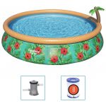 Bestway Set de piscina gonflabila Fast Set Paradise Palms, 457 x 84 cm