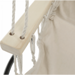 Scaun suspendabil, bumbac / lemn, alb, VINTO 2 NEW
