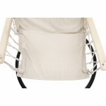 Scaun suspendabil, bumbac / lemn, alb, VINTO 2 NEW