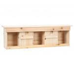 Casuta de vrabii cu 5 incaperi, 68 x 15 x 21 cm, lemn de brad
