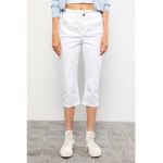 Pantaloni capri cu talie inalta