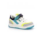 Pantofi sport cu inchidere velcro si insertie din piele