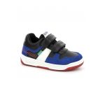 Pantofi sport cu inchidere velcro si insertii din piele intoarsa