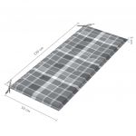 Bancheta regala gradina cu perna 135 cm gri lemn masiv acacia