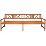 Banca de gradina, lemn masiv de acacia, 240 x 56 x 90 cm, maro