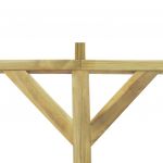 Pergola de perete, maro, lemn