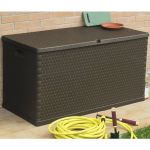 Cutie de depozitare pentru gradina maro 120x56x63 cm PP ratan