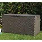 Cutie de depozitare pentru gradina maro 120x56x63 cm PP ratan