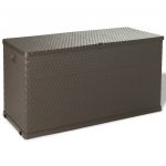 Cutie de depozitare pentru gradina maro 120x56x63 cm PP ratan