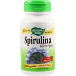 SPIRULINA MICRO-ALGAE 380mg 100 cps veg – Natures Way – Secom