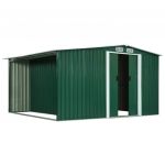 Sopron de gradina cu usi glisante, 329,5 x 312 x 178 cm, otel